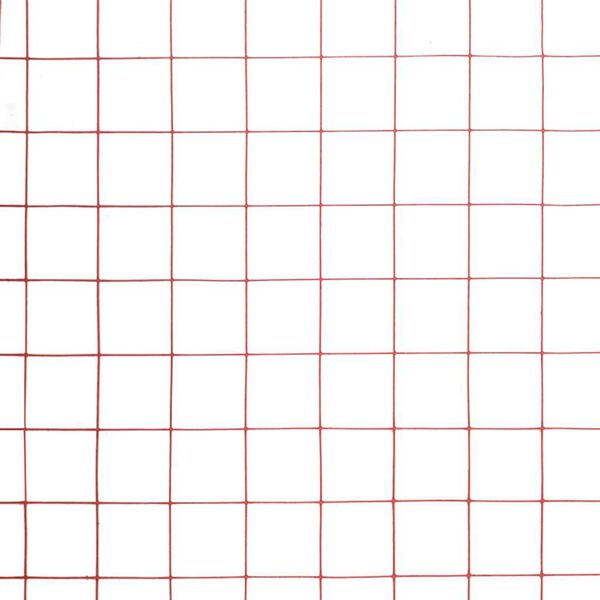 vidaXL Žičana mreža od čelika s PVC oblogom za koko&scaron;i 10 x 1 m crvena