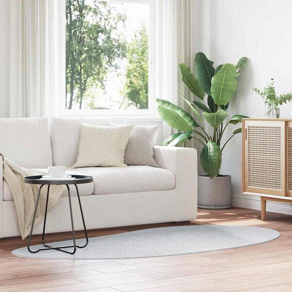 vidaXL Tepih Siva 100 x 200 cm Poliester