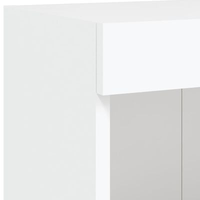 vidaXL 5-dijelni zidni TV elementi s LED bijeli od konstruiranog drva
