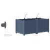 vidaXL Vrtna saksija 2 pcs Sivi 80 x 40 x 37,5 cm Plastika