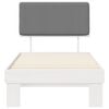 vidaXL Krevetni okvir s tapiciranim uzglavljem Svijetlo siva
