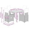 vidaXL 5-dijelni vrtni bistro set od poliratana s jastucima bež