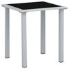 vidaXL Vrtni stol crno-srebrni 41 x 41 x 45 cm od čelika i stakla