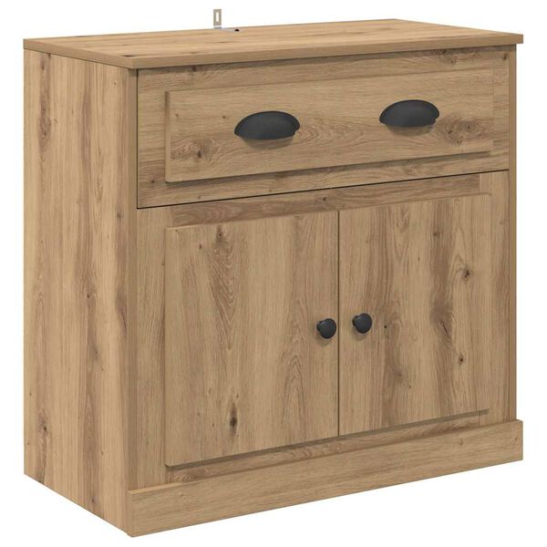 vidaXL Highboard s ladicama Umjetnički hrast 70 x 35,5 x 67,5 cm