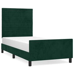 vidaXL Okvir za krevet bez madraca tamnozeleni 90x190 cm bar&scaron;unasti
