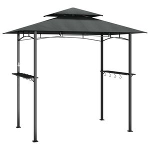 vidaXL Sjenica za ro&scaron;tilj s policama antracit 240x150x243 cm čelična