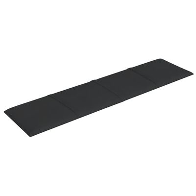 vidaXL Zidne ploče od tkanine 12 kom crne 60 x 15 cm 1,08 m²