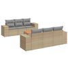 vidaXL 7-dijelni set vrtnih sofa od poliratana s jastucima bež