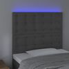 vidaXL LED uzglavlje tamnosivo 100x5x118/128 cm bar&scaron;unasto