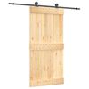 vidaXL Klizna vrata 100 x 210 cm Čvrsta borovina (neobrađena)
