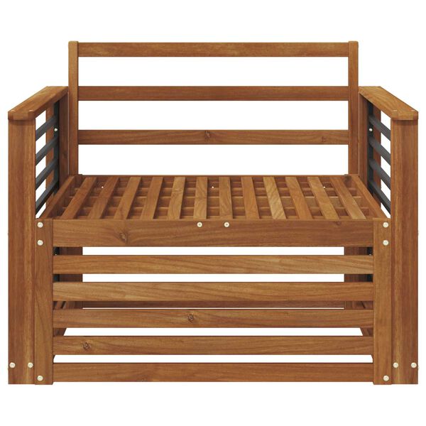 vidaXL 2 Komad Sofa s naslonima Čvrsto drvo akacije Prirodna