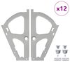 vidaXL &Scaron;arka za okretni ormar 12 kom. Srebrno 235 x 155 x 30 mm