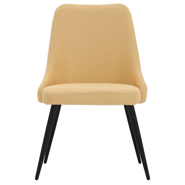 vidaXL Blagovaonske stolice od tkanine 4 kom žute