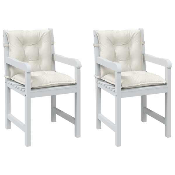 vidaXL Jastuci za stolice 2 kom prošarano krem 100x50x7 cm tkanina