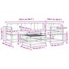 vidaXL Set vanjskih sofa s jastukom 5 pcs Prirodna i krem