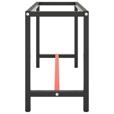 vidaXL Okvir za radni stol mat crni i mat crveni 140x50x79 cm metalni