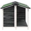 vidaXL Kućica za pse siva 96 x 87 x 80,5 cm od masivne borovine