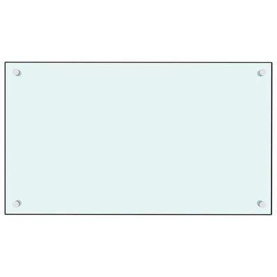 vidaXL Kuhinjska zaštita od prskanja bijela 70 x 40 cm kaljeno staklo