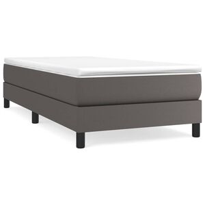 vidaXL Okvir za krevet s oprugom sivi 90x190 cm od umjetne kože