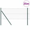 vidaXL Stup za ogradu Zelena 25 x 0,6 m (mreža od 13 mm) Čelik i PVC