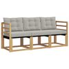 vidaXL Set vanjskih sofa 3 kom. Bijela i svjetlosiva