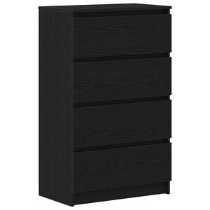 vidaXL Komoda crni hrast 60x35x98,5 cm konstruirano drvo