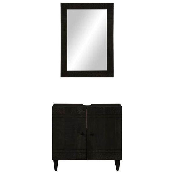 vidaXL 2-dijelni set kupaonskog namje&scaron;taja od masivnog drva manga