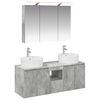 vidaXL Set ormarića za kupaonicu 4 pcs Betonska siva Konstruirano drvo