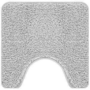 vidaXL Prostirka protiv klizanja s izrezom za WC Siva 50 x 50 cm PP