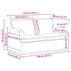 vidaXL Sofa 2 pcs Krema 144 x 80 x 85 cm tkanina