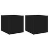 vidaXL Zidni TV ormarići s LED svjetlima 2 kom crni 30,5 x 35 x 30 cm