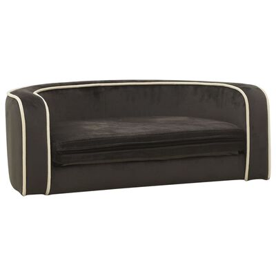 vidaXL Sklopiva sofa za pse tamnosiva 73x67x26 cm pliš perivi jastuk