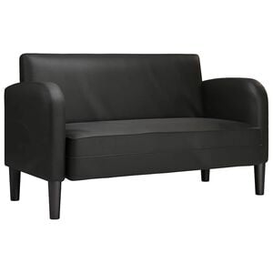vidaXL Sofa za dvije osobe crna 110 cm umjetna koža