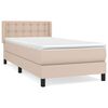 vidaXL Krevet s oprugama i madrac cappuccino 80x200 cm od umjetne kože