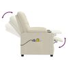 vidaXL Masažna fotelja na podizanje od umjetne kože krem