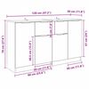 vidaXL Komode 2 pcs Crni hrast 60 x 30 x 70 cm Konstruirano drvo