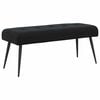 vidaXL Klupa s gumbastim tkanjem Crna 110 x 40 x 46 cm Bar&scaron;un