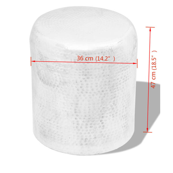 vidaXL Stolac/Bočni Stolić od Aluminija Srebrni