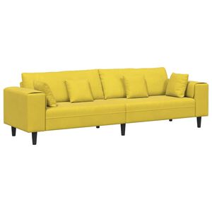 vidaXL Sofa Žuta 250 x 77 x 76 cm Bar&scaron;un