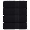 vidaXL Ručnici za pranje FROGN 4 kom. Crne 30x30 cm 360 g/m&sup2;