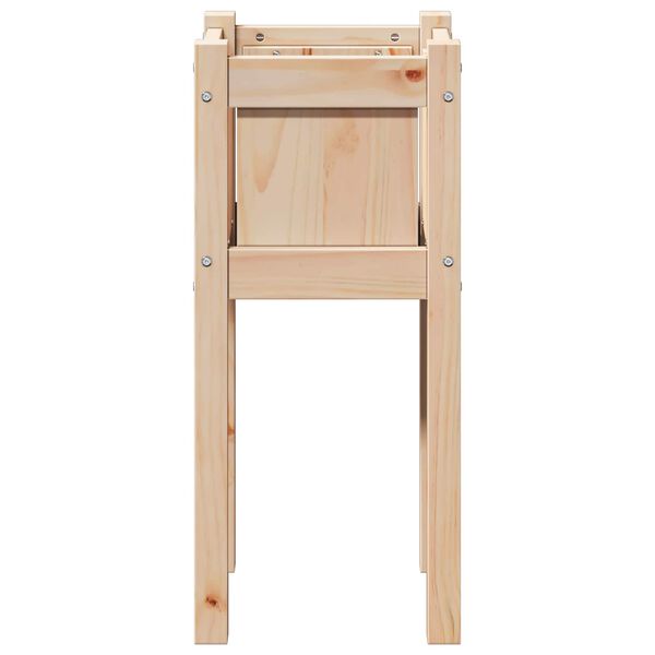 vidaXL Vrtna saksija Priroda 31 x 31 x 70 cm Čvrsto borovo drvo