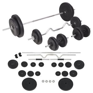 vidaXL Set &scaron;ipki i utega 90 kg