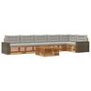 vidaXL Set vanjskih sofa 7 kom. Prirodna i svjetlosiva Poliester