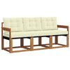 vidaXL Set vanjskih sofa 3 kom. Prirodna i krem