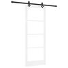 vidaXL Klizna vrata ORKDAL 83 x 211 cm Masivna borovina i staklo