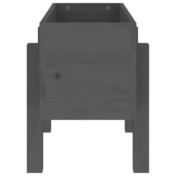 vidaXL Vrtna sadilica siva 62 x 30 x 38 cm od masivne borovine