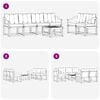 vidaXL Set vanjskih sofa s jastukom 7 pcs Prirodna i bež