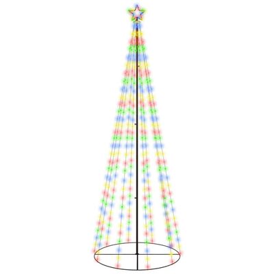 vidaXL Stožasto božićno drvce šareno 310 LED žarulja 100 x 300 cm