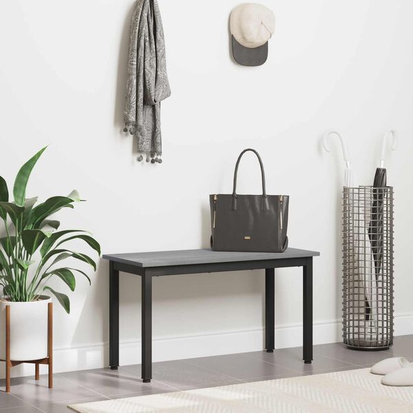 vidaXL klupa Siva Sonoma 80 x 35 x 45 cm Konstruirano drvo