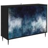 vidaXL Kreveta RAALTE Crni hrast 102 x 33 x 76 cm Konstruirano drvo